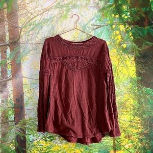 🌿🪴 Free People Crochet and Lace Tunic 🌿🪴